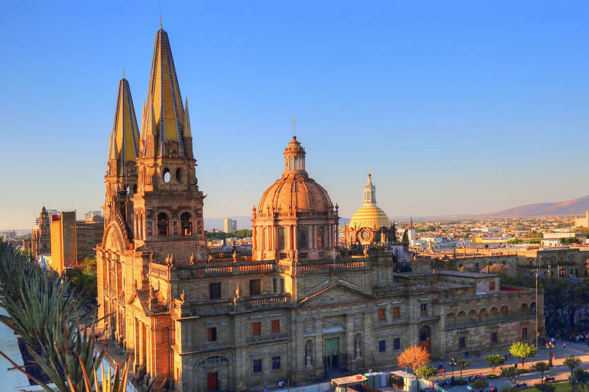 Aerial View Of Guadalajara Cathedral In Mexico