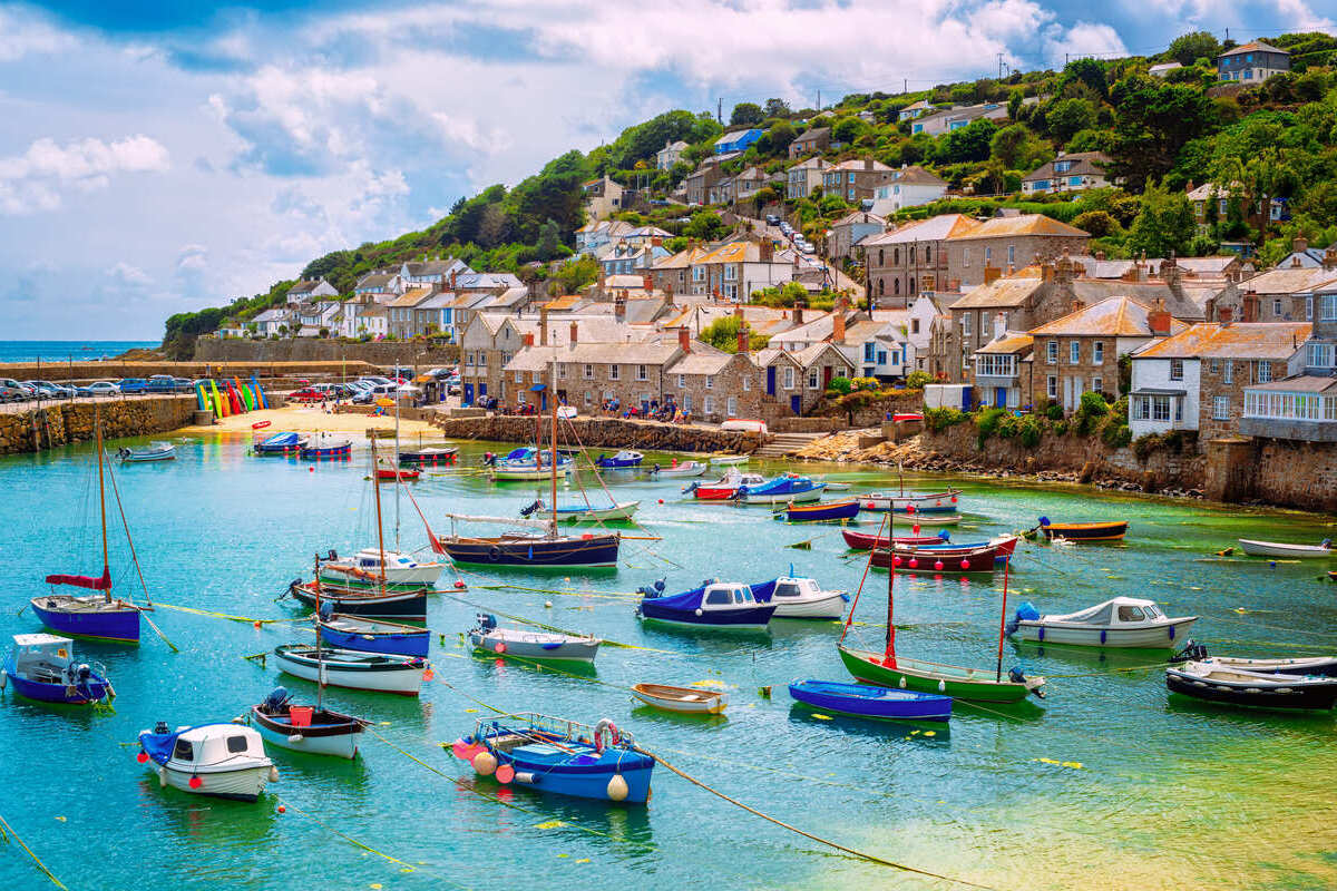 Coastal Village In Cornwall, England
